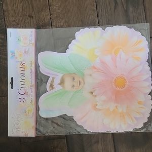 🧚‍♀️4/$10🧚‍♀️NEW- Infant Fairy Flitterbyes Wall Hanging Cutout Decorations